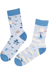 ROBERTO light blue Father's Day socks 
