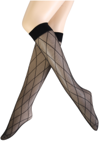 ROMBO black sheer knee-highs | Sokisahtel