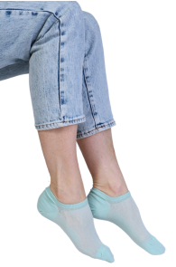 Хлопковые укороченные (спортивные) носки синего цвета RONJA | Sokisahtel