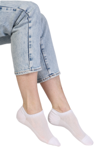 RONJA white low-cut cotton socks | Sokisahtel
