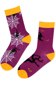 RUNE Halloween socks with a witch and spiders | Sokisahtel