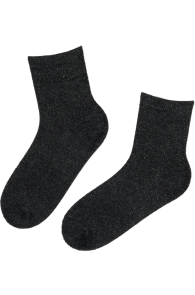 SÄDE black soft sparkly socks