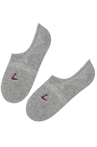 Короткие хлопковые носки серого цвета с парусниками SAIL | Sokisahtel