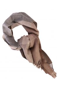 Alpaca wool beige-grey checked big scarf | Sokisahtel