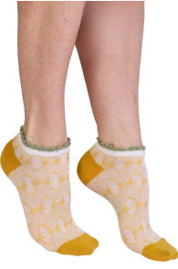 SAMANTHA yellow low-cut cotton socks | Sokisahtel