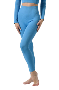 SARA light blue microfibre leggings for women | Sokisahtel