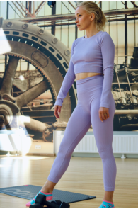 SARA light purple microfibre leggings for women | Sokisahtel