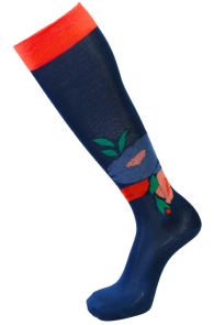 Sarah Borghi FIORE blue floral knee-highs | Sokisahtel