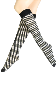 Sarah Borghi LINDA striped knee-highs | Sokisahtel