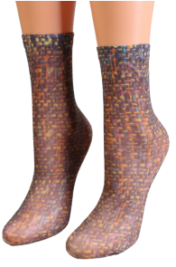 Sarah Borghi MADDY sheer print pattern socks | Sokisahtel