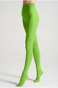Женские фантазийные колготки ярко-зелёного цвета STIINA KIWI 40DEN | Sokisahtel