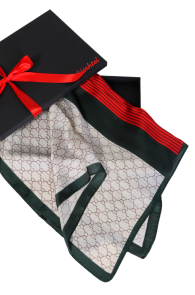 Шейный платок с элегантным геометрическим узором в кремовых тонах SCARF | Sokisahtel