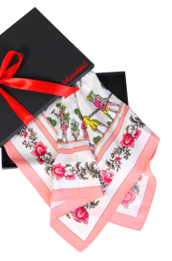 SCARF pink patterned neckerchief | Sokisahtel