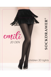 Колготки черного цвета для девочек EMILI 20DEN | Sokisahtel