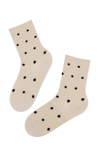 SEATTLE beežid puuvillased termosokid täppidega-36-40 | Sokisahtel