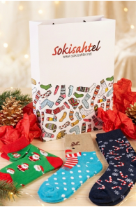 SECRET SANTA jõulusokkide MIX 3 paari | Sokisahtel
