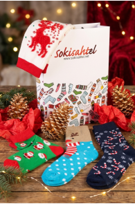 SECRET SANTA jõulusokkide MIX 4 paari | Sokisahtel