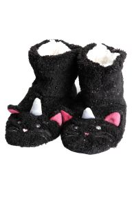 SENNY black slippers for kids | Sokisahtel
