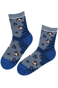 Оригинальные носки синего цвета с анималистическим узором SETT | Sokisahtel