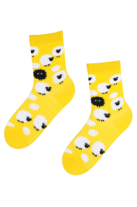 SHEEP yellow cotton socks with black sheep | Sokisahtel
