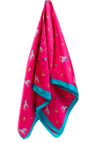 SIENA pink neckerchief with dogs