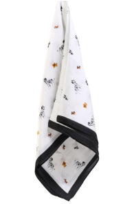 SIANA white neckerchief with dogs | Sokisahtel