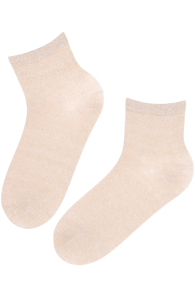 Хлопковые носки золотистого цвета с блеском SIGNE | Sokisahtel