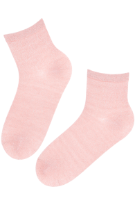 Хлопковые носки розового цвета с блеском SIGNE | Sokisahtel