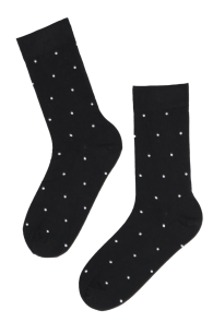 SILVER black cotton socks with silver thread | Sokisahtel