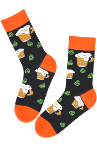 SILVER black color cotton beer lover socks | Sokisahtel