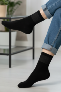 SILVER black socks with silver thread | Sokisahtel