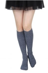 Alpaca wool blue knee-highs ALPAKA | Sokisahtel