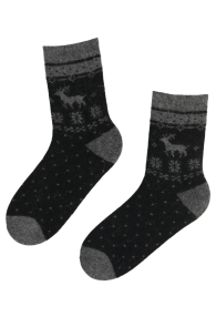 SNOWFALL black wool socks | Sokisahtel