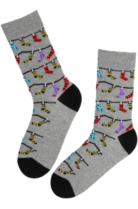 SOCKS hallid sokimustriga puuvillased sokid