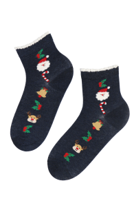 JINGLE dark blue Christmas socks | Sokisahtel