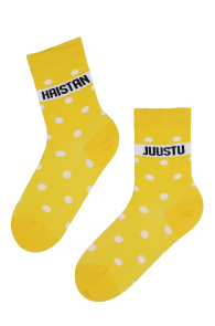 HAISTAN JUUSTU yellow cotton socks | Sokisahtel