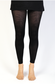 MILANA black merino wool leggings | Sokisahtel