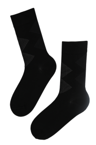 Мужские костюмные носки черного цвета из вискозы NOAH | Sokisahtel