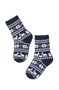 NORTH POLE blue cotton socks for kids | Sokisahtel