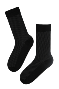 Мужские костюмные носки черного цвета из вискозы OWEN | Sokisahtel