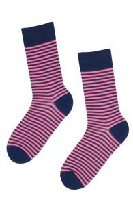 REINOLD stylish pink-purple striped suit socks | Sokisahtel