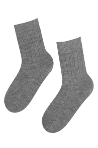 Мужские носки серого цвета из шерсти альпака ALPAKA | Sokisahtel