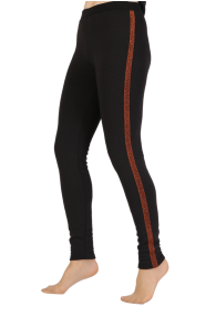 BANDA thermal leggings for women with copper-color stripes | Sokisahtel
