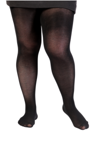 Женские мягкие колготки размера плюс черного цвета из вискозы BARBARA | Sokisahtel