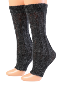 Pierre Mantoux BEA dark gray open-toe socks | Sokisahtel