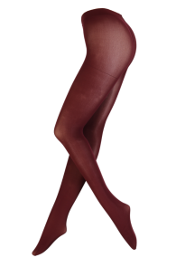 Женские однотонные колготки бордового цвета BORDEAUX от Pierre Mantoux | Sokisahtel