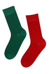 Мужские носки красно-зеленого цвета из вискозы для настоящих капитанов и штурманов CAPTAIN | Sokisahtel