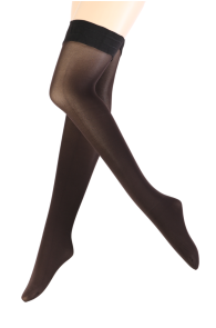 Женские элегантные чулки темно-коричневого цвета CIOCCALATO от Pierre Mantoux | Sokisahtel