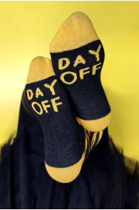 Хлопковые носки черного цвета с изображением резиновых куриц DAY OFF | Sokisahtel