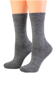 Женские теплые шерстяные носки серого цвета ELLE от Pierre Mantoux | Sokisahtel